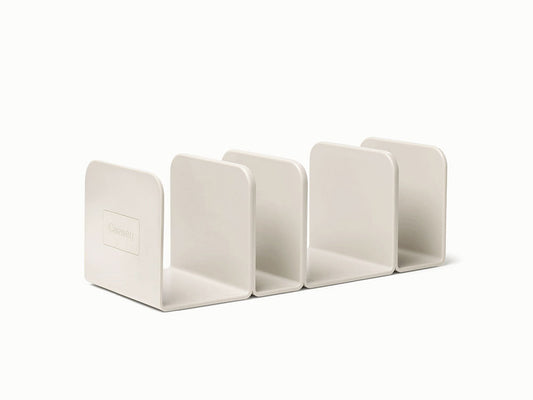 Caraway cookware set pan organizers in Cream.