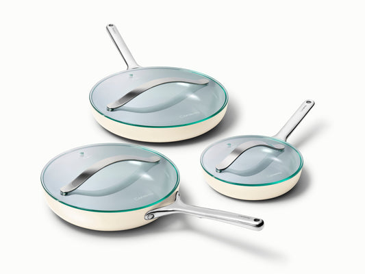 Fry Pan Trio with Glass Lids